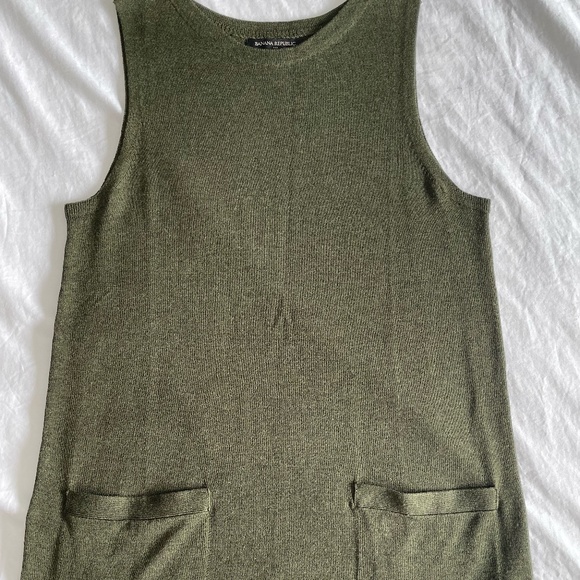 Banana Republic Tops - SOLD* Banana Republic Tunic Sweater Sleeveless Top - Military Green